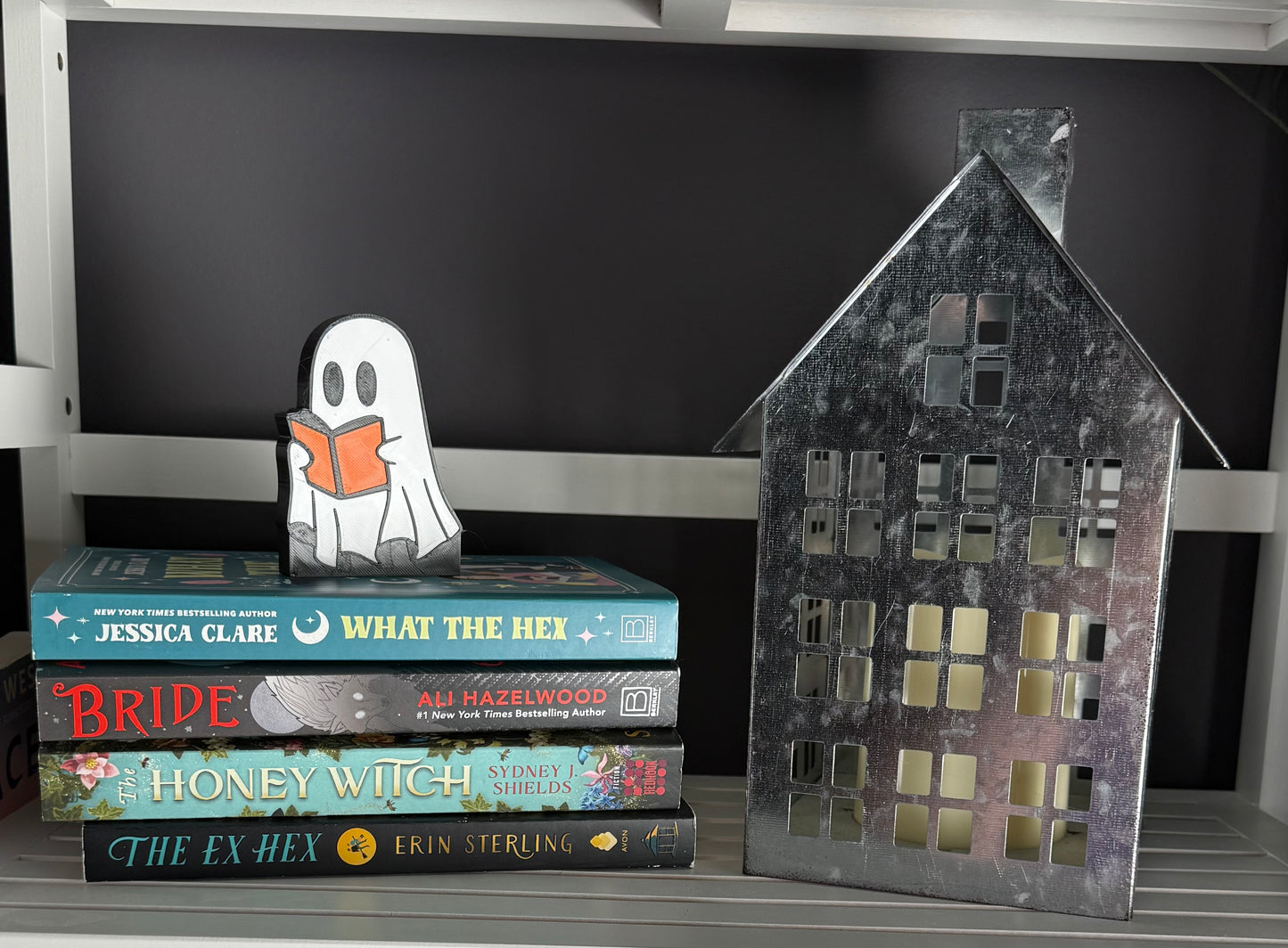 3D - Bookshelf Decor - Reading Ghost