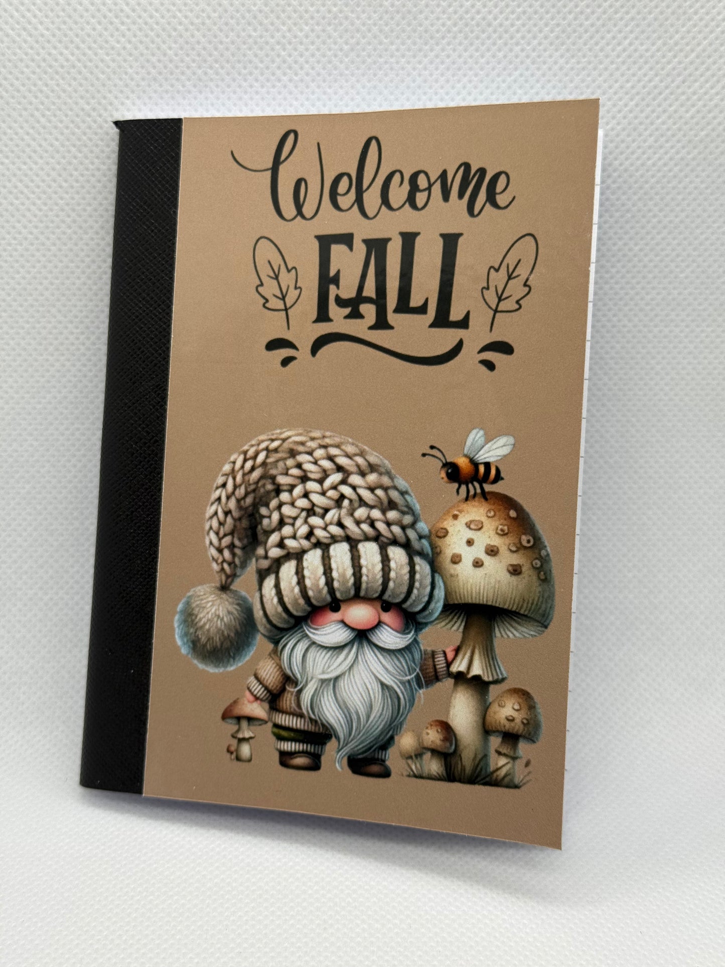 Mini Composition Books - Welcome Fall Gnome