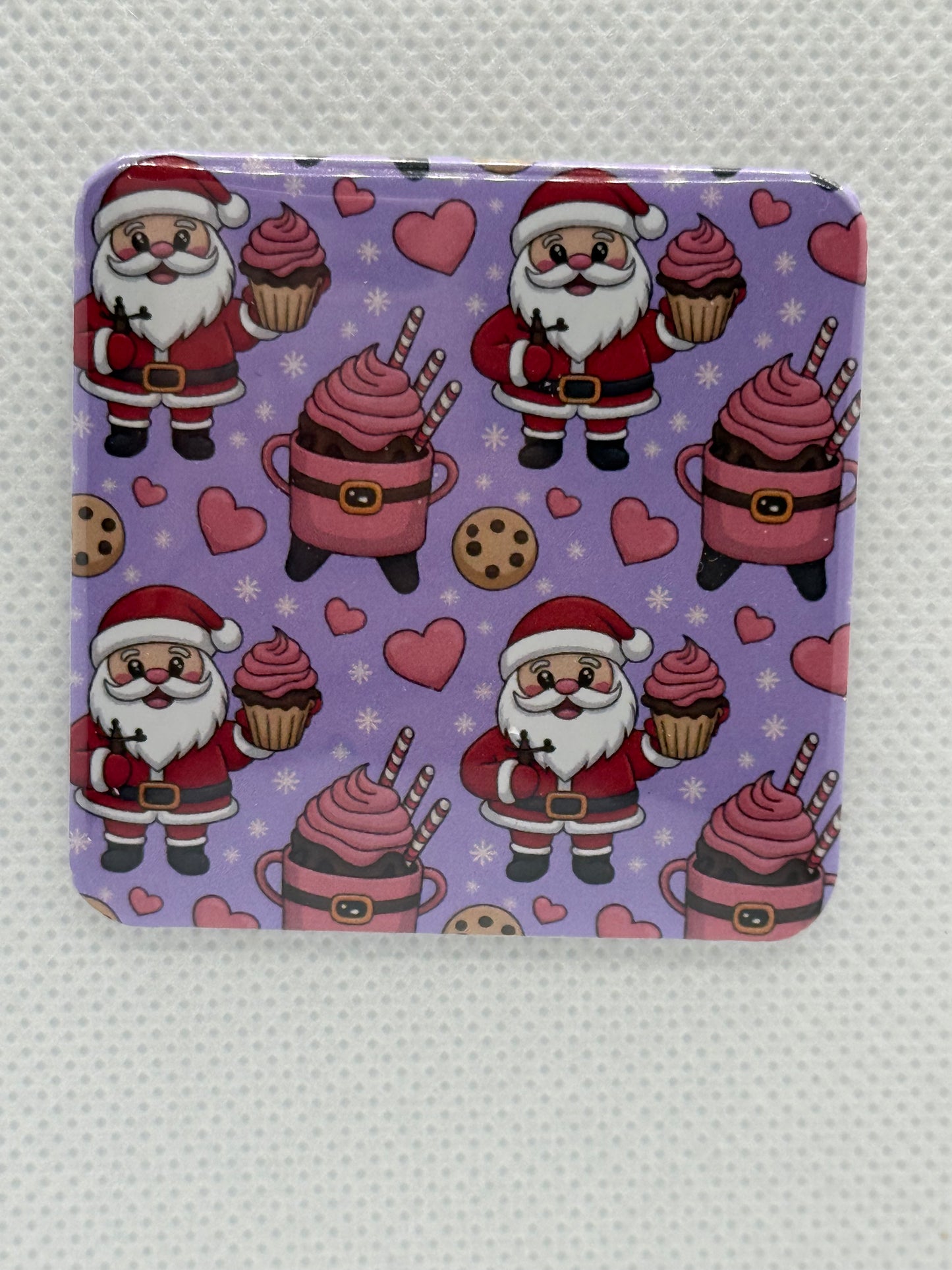 Fridge Magnets - Christmas Santa w/Cup