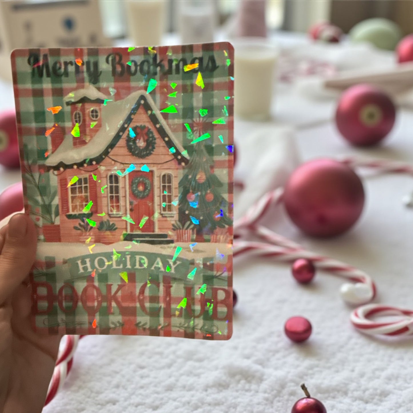 Kindle Inserts - Holographic - Christmas Book Club - 2024 Paperwhite
