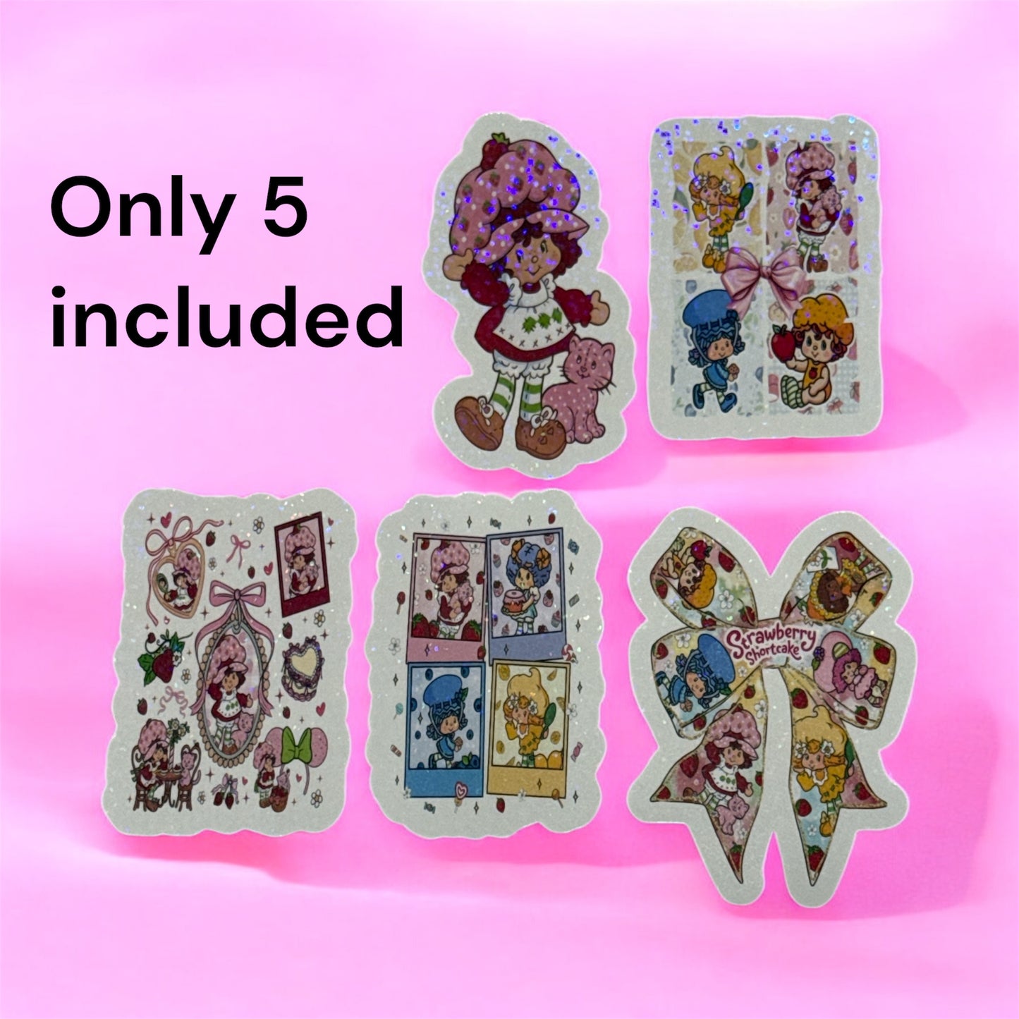 Holographic Stickers - Strawberry Girl - Pack of 5
