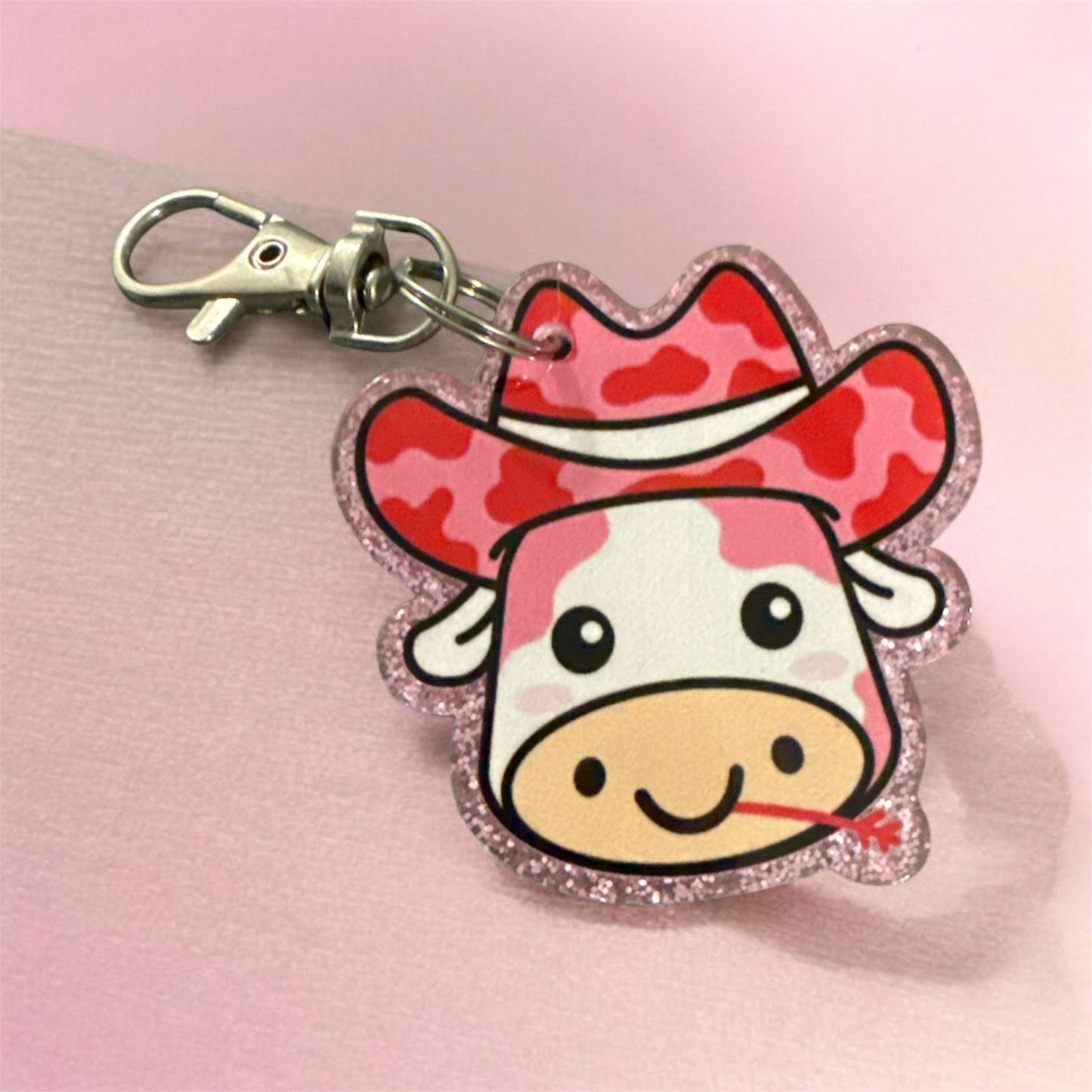 Keychains - Cow Pink Hat