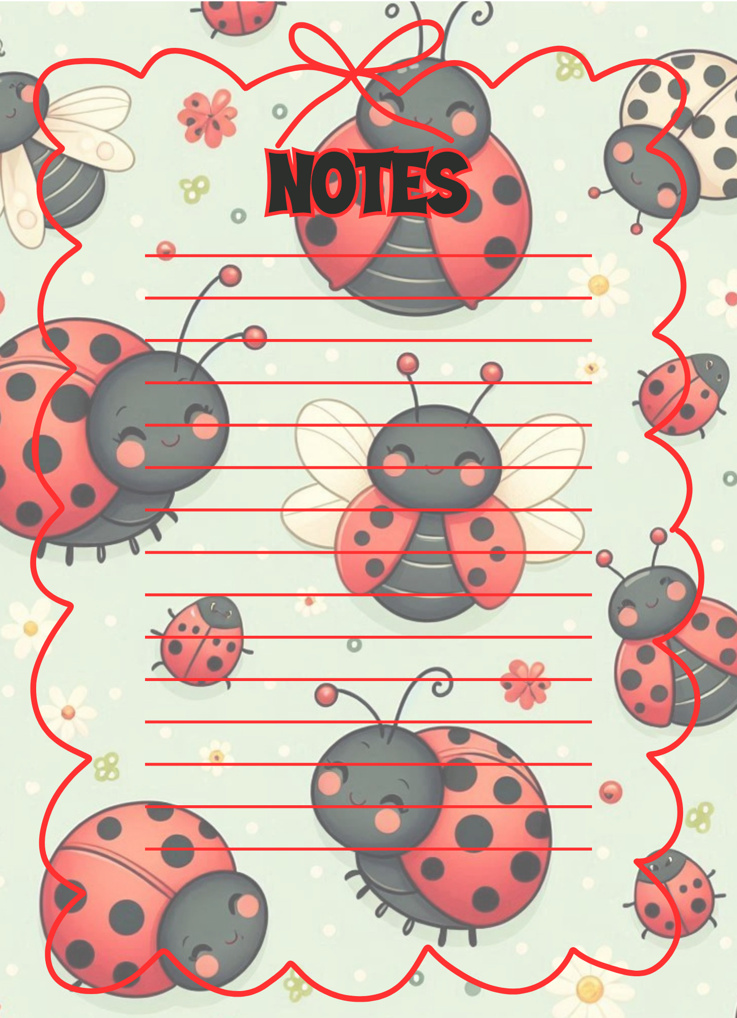 Notepad - Ladybugs