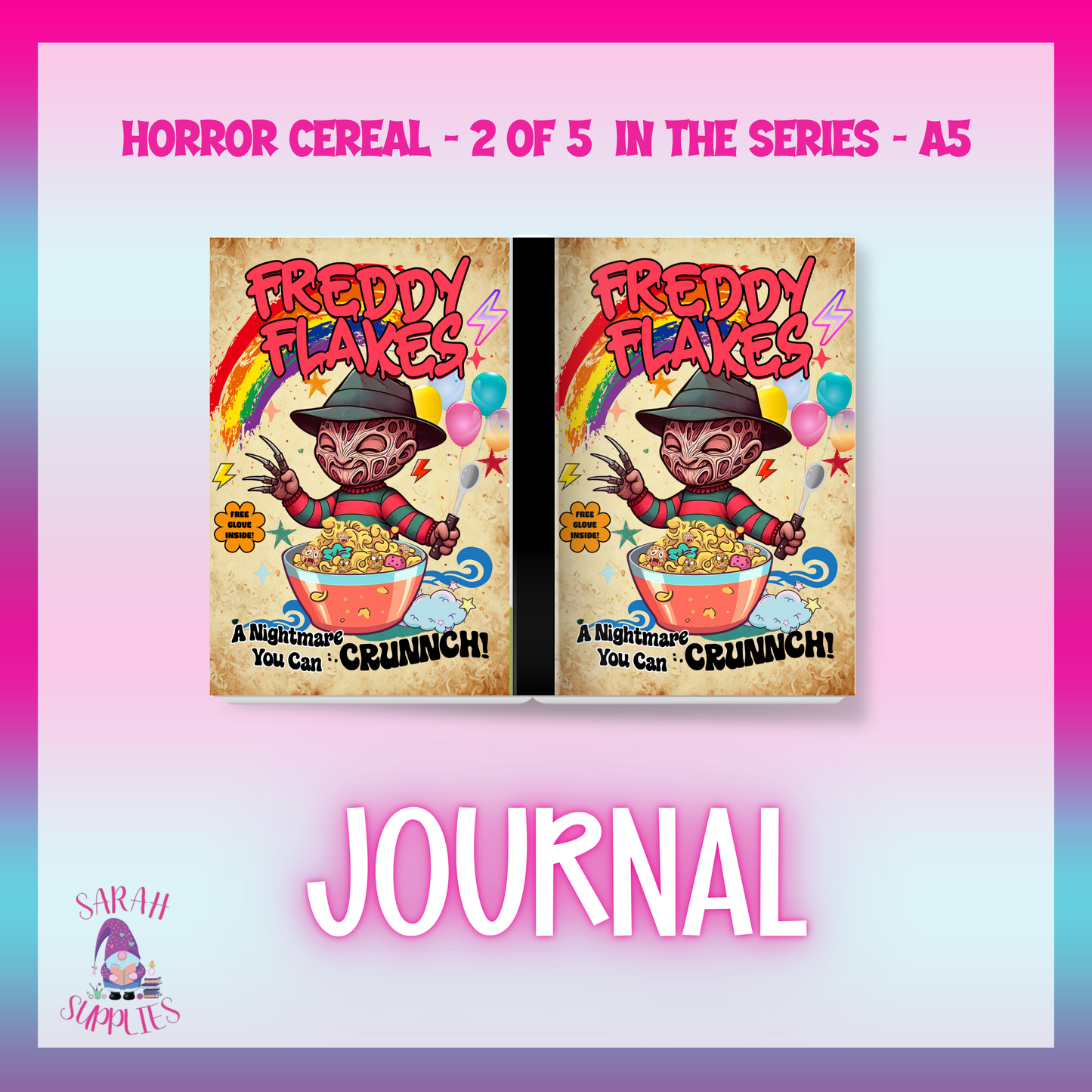 A5 Horror Cereal Sublimation Journal - Refillable - Bookmarked - 2 of 5 in series
