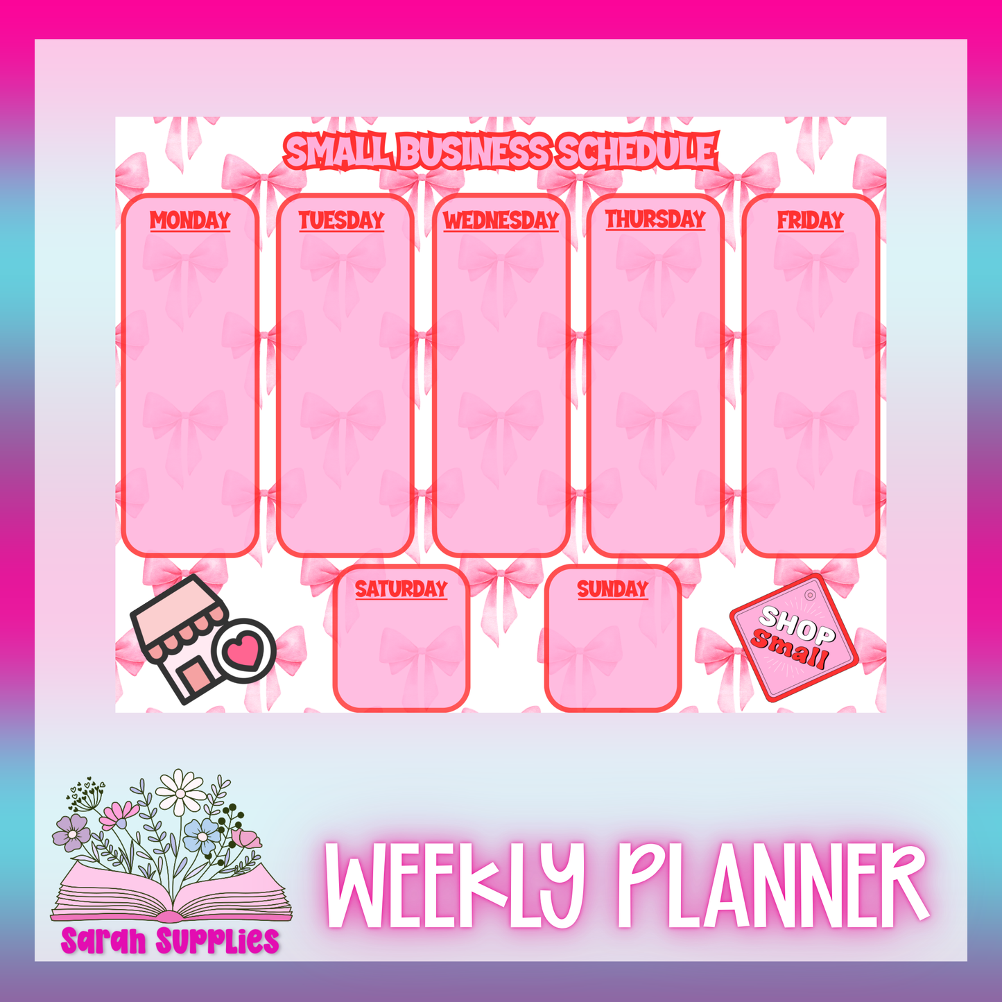 Weekly Planner - Small Business Schedule