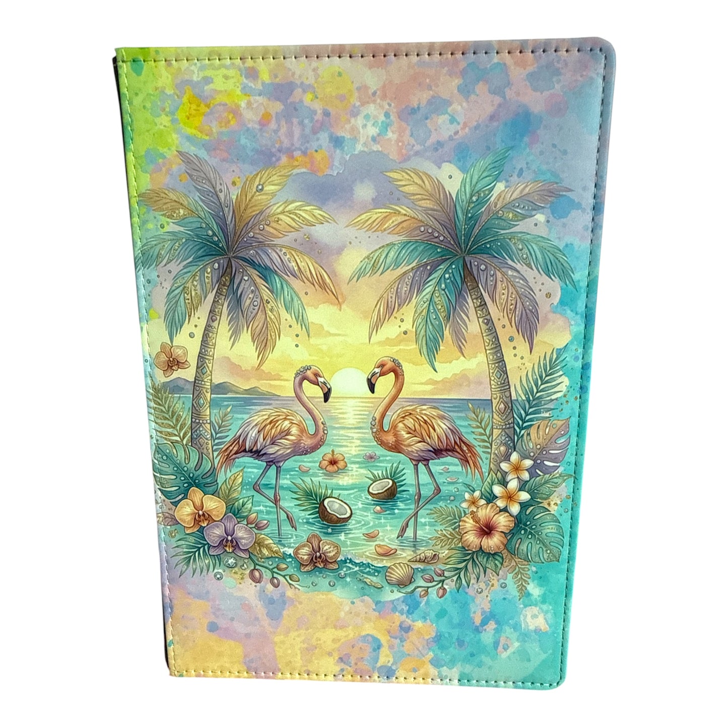 A5 - Tropical Flamingo Vibes Sublimation Journal - Refillable - Bookmarked