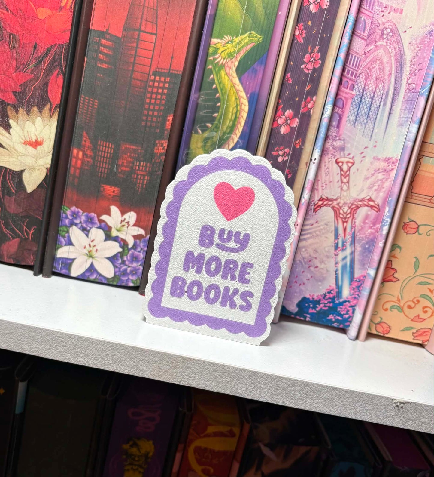 3D - Bookshelf Decor - Double Sided - Book Buying Ban - Buy More Books