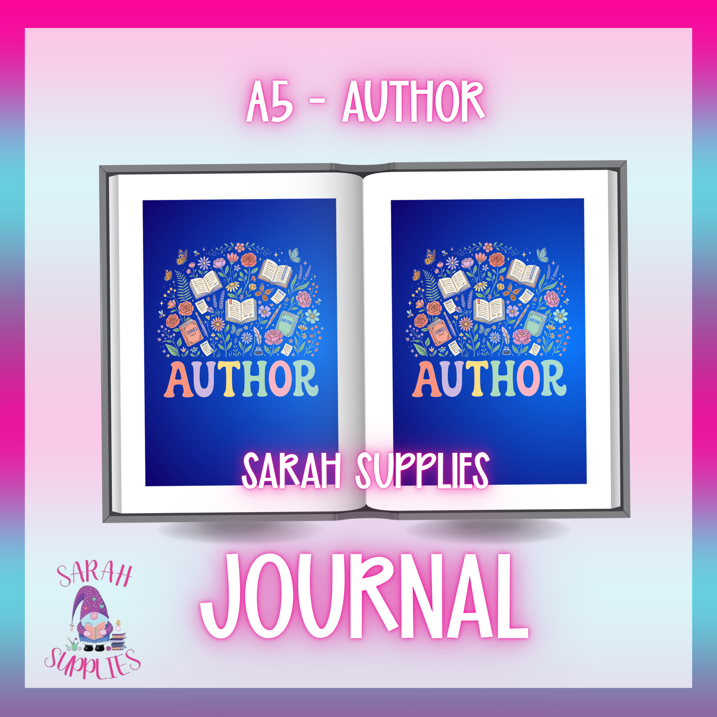 A5 - Author Sublimation Journal - Refillable - Bookmarked