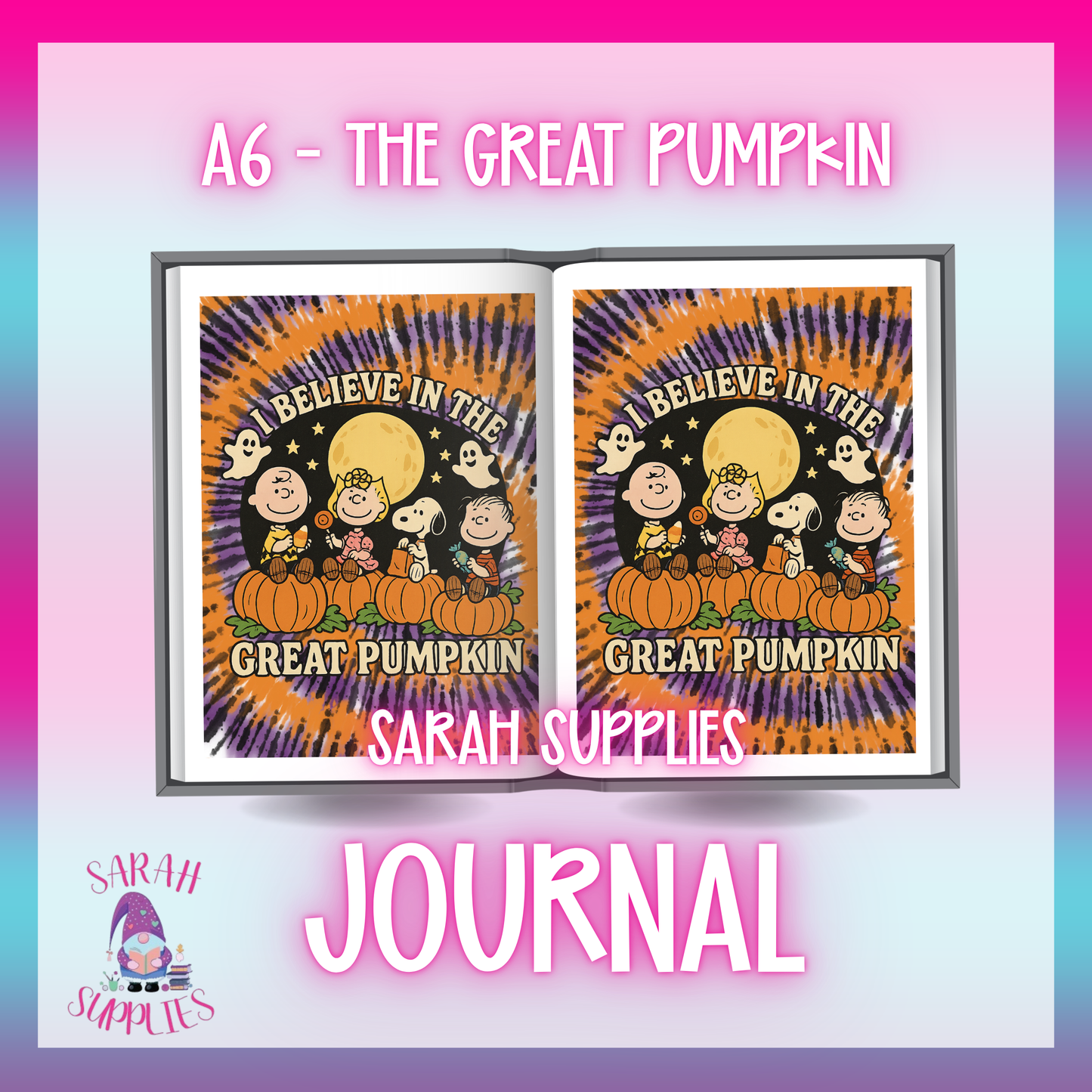 A6 - The Great Pumpkin Sublimation Journal - Refillable & Bookmarked