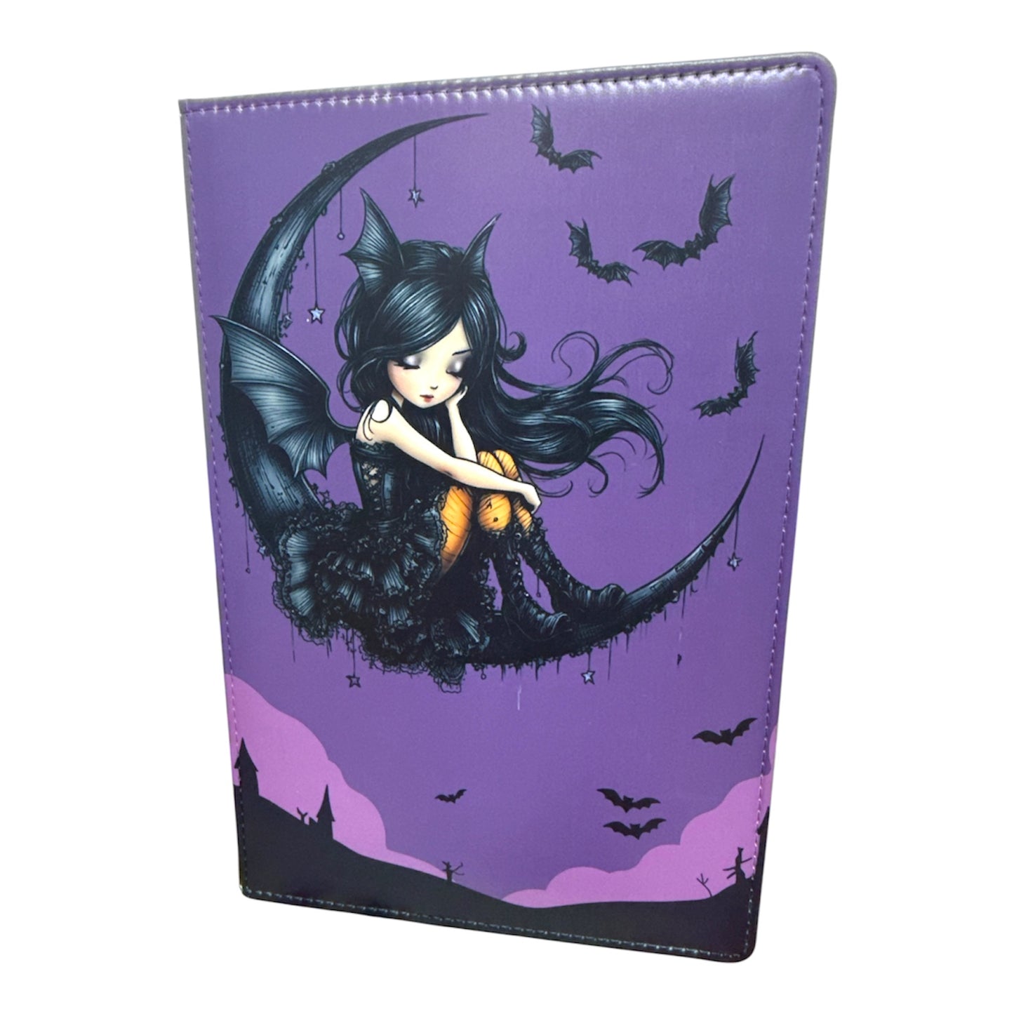A5 - Gothic Girl On Moon Sublimation Journal - Refillable - Bookmarked