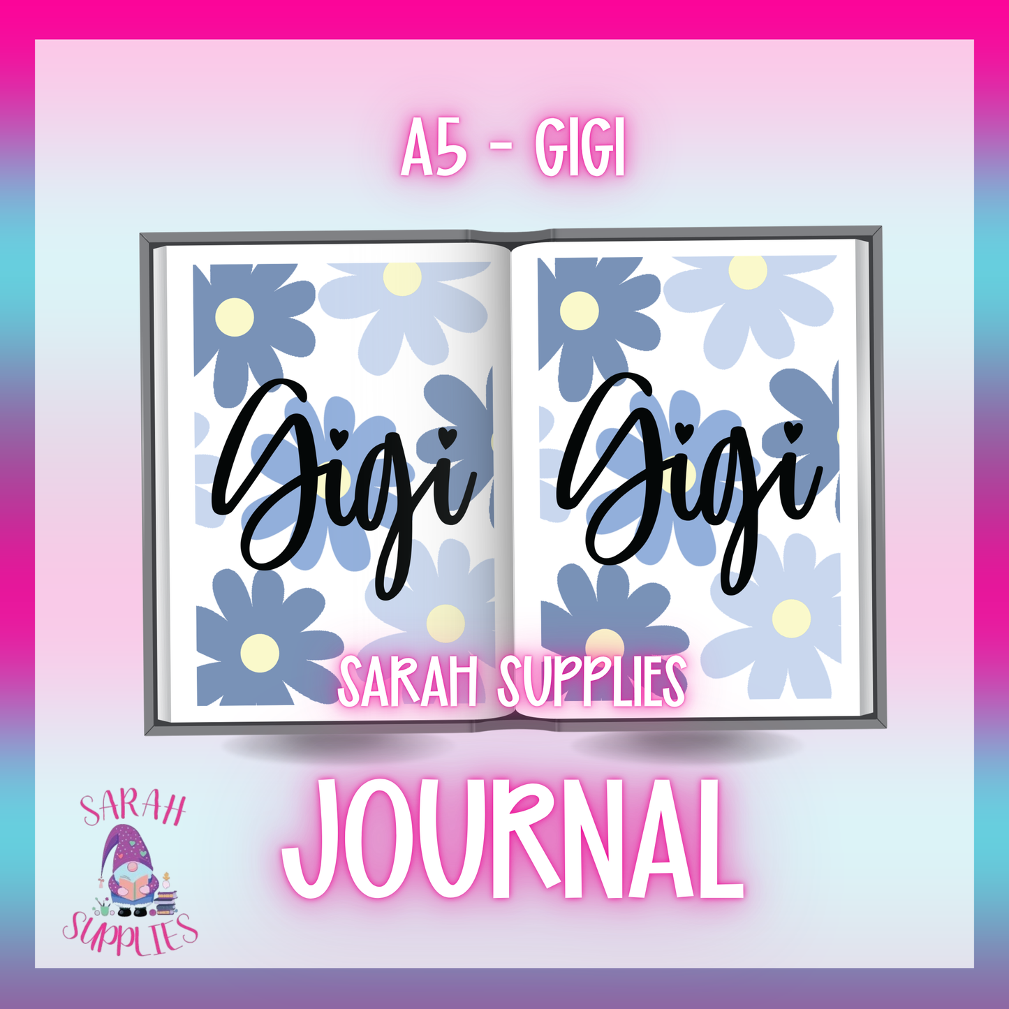 A5 - GiGi Sublimation Journal - Refillable - Bookmarked