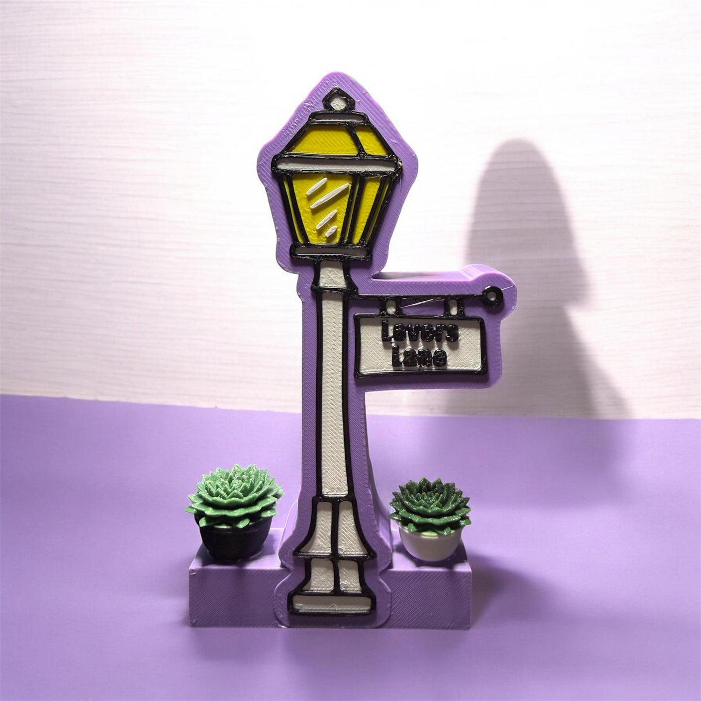 3D - Bookshelf Decor - Lover’s Lane w/ Plants