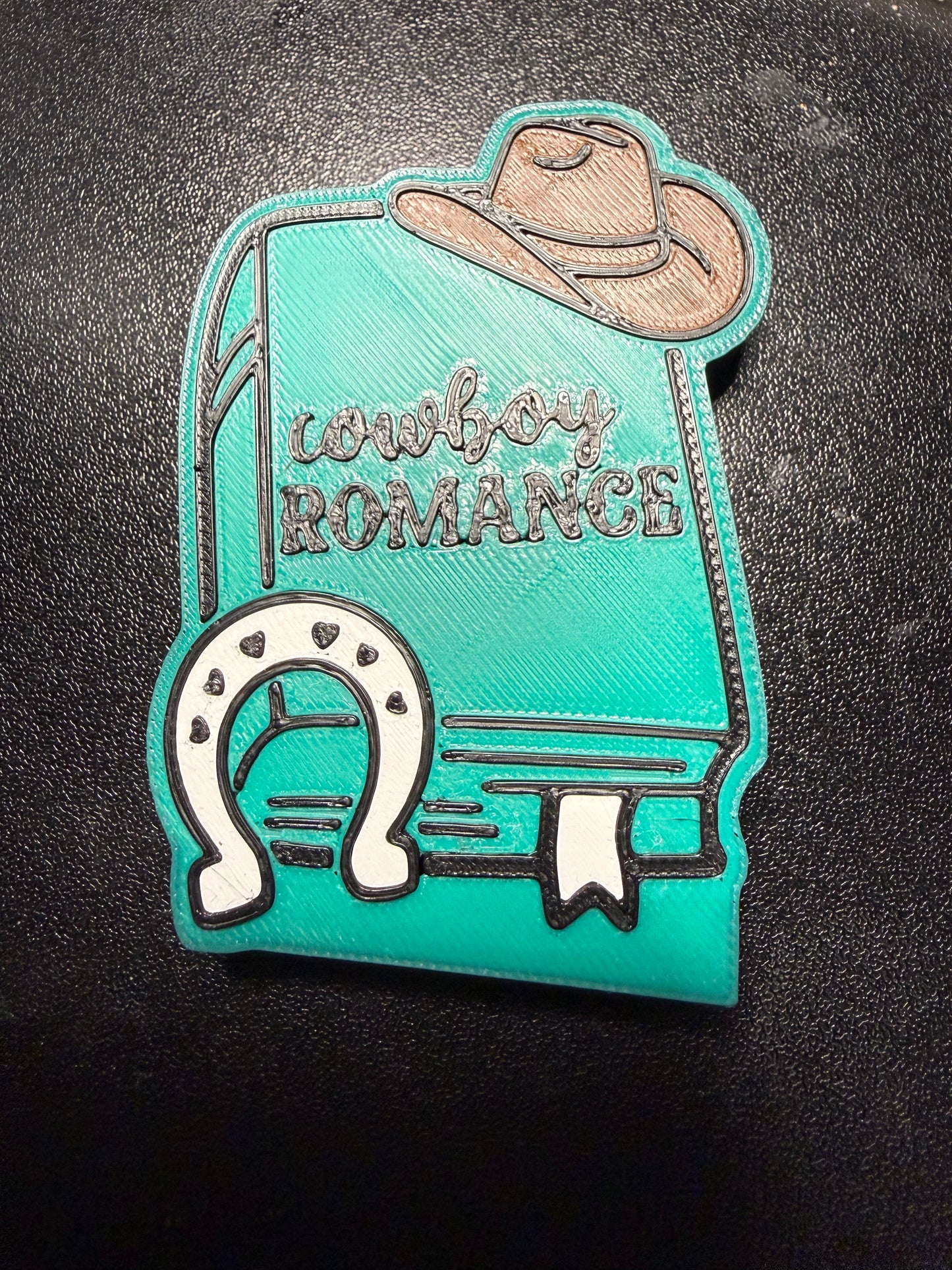 3D - Bookshelf Decor - Cowboy Romance