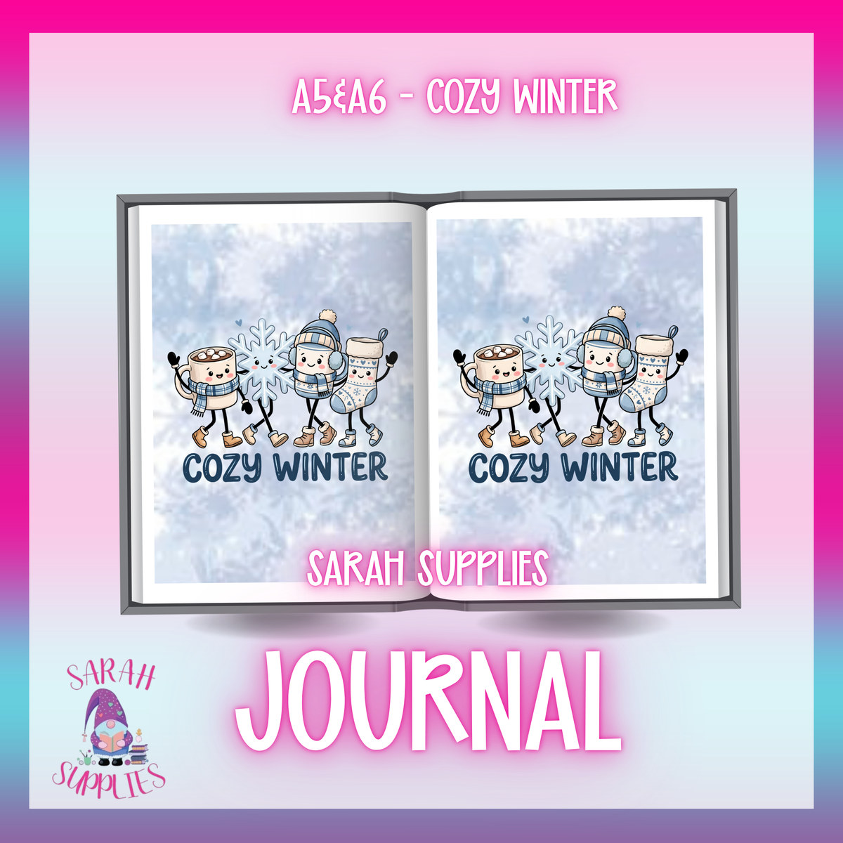 A6 - Cozy Winter Sublimation Journal - Refillable & Bookmarked