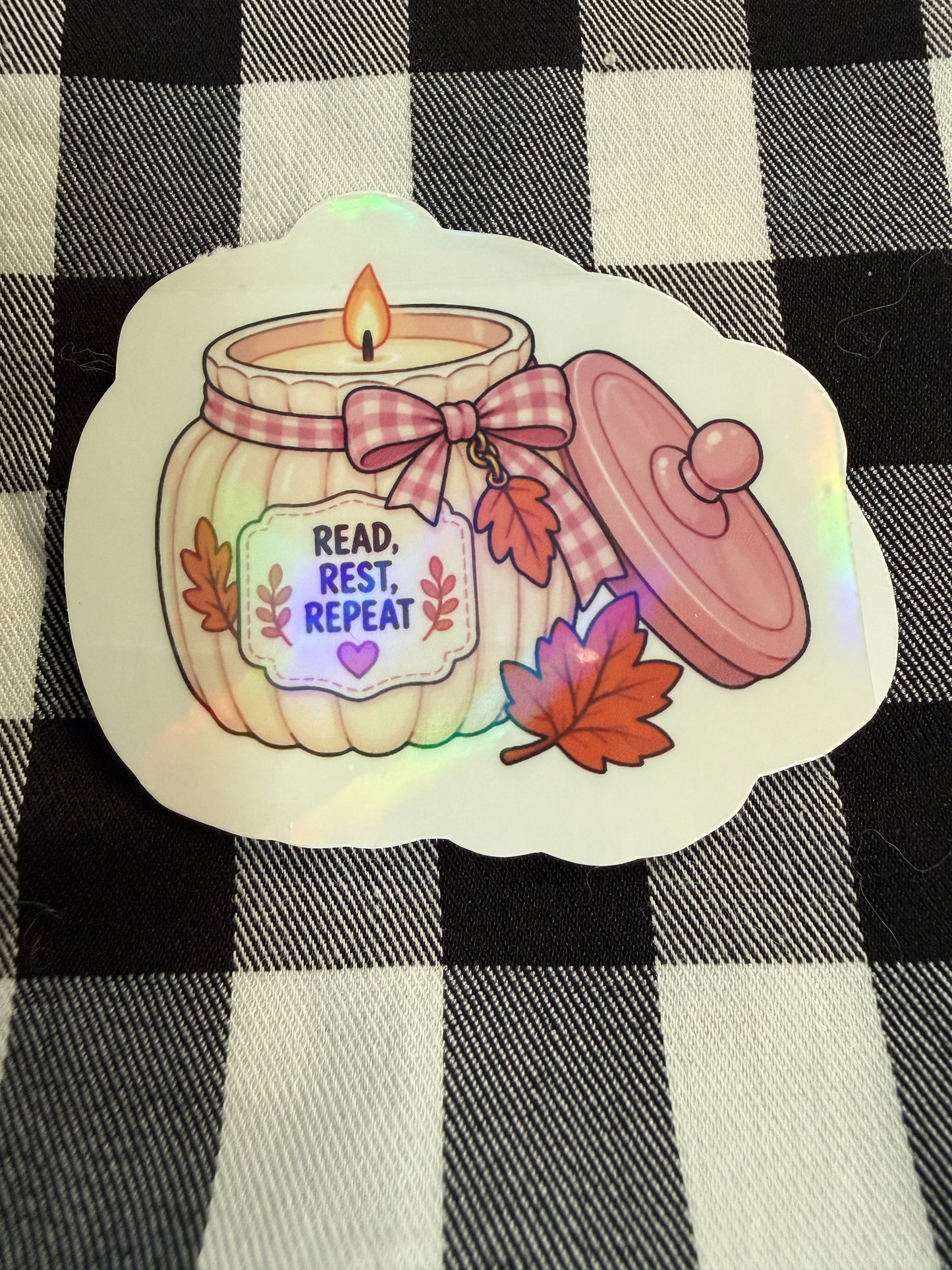Holographic Stickers - Read Rest Repeat