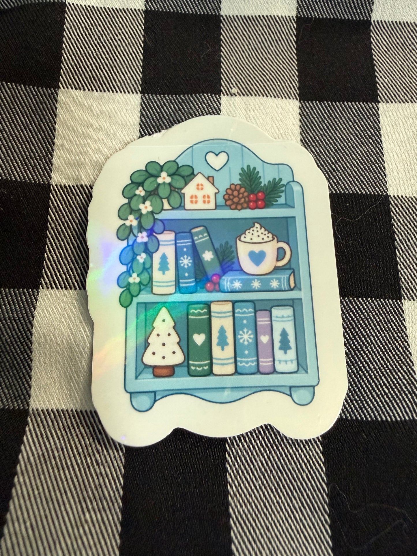 Holographic Stickers - Winter Bookshelf