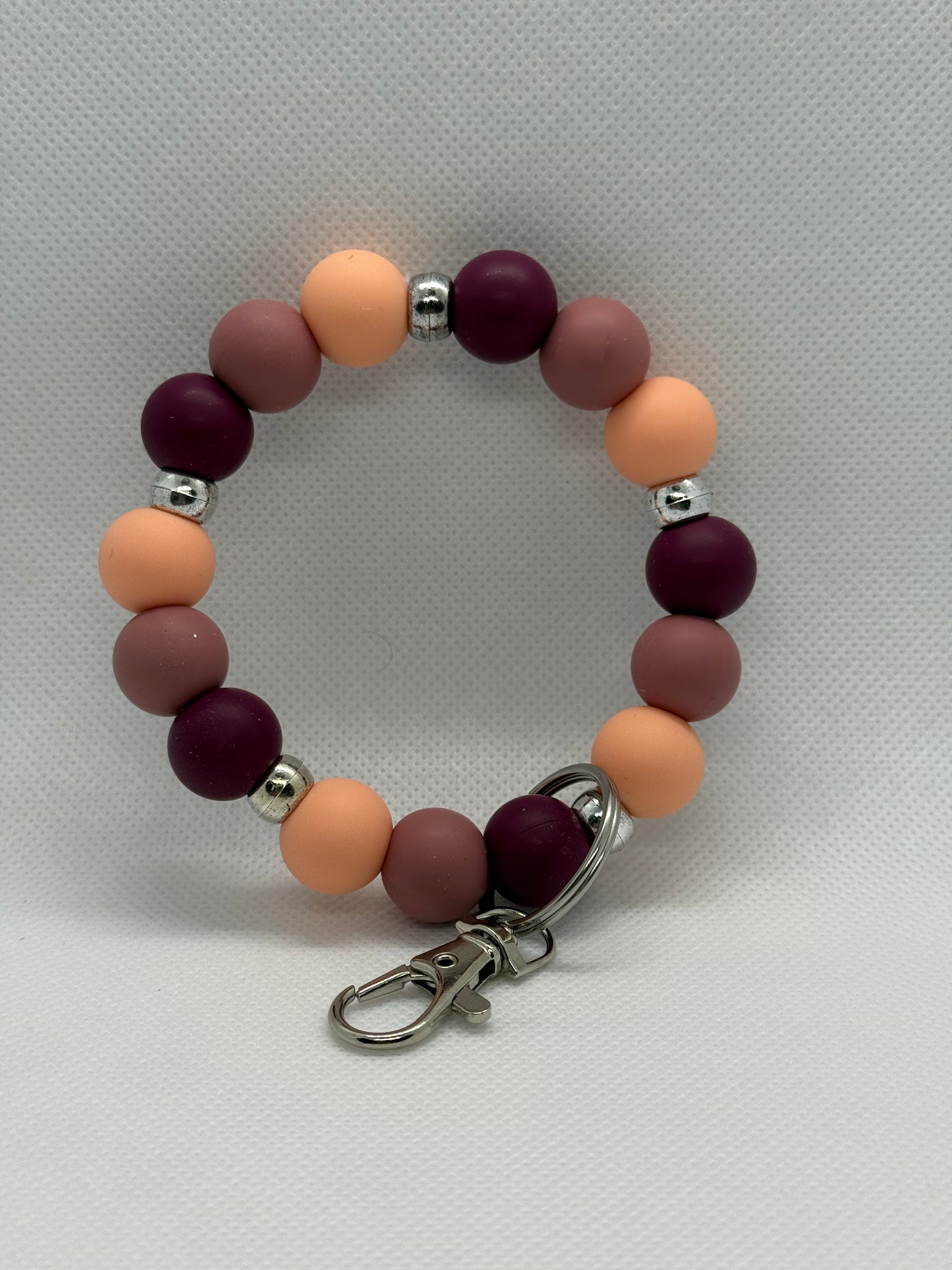 Wristlet - Maroon Dark Pink Peach