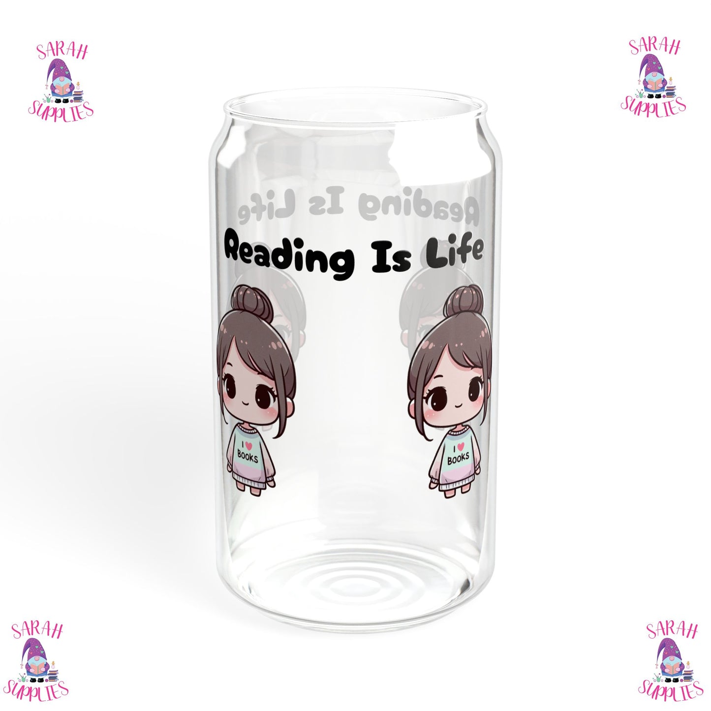 Book Lover Sipper Glass, 16oz