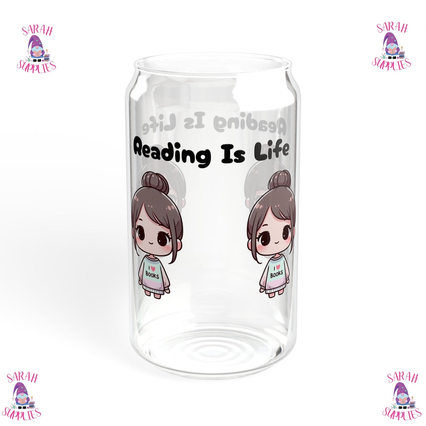 Book Lover Sipper Glass, 16oz