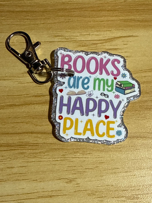 Keychains - Books Are My Happy Place