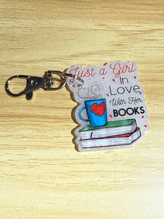 Keychains - Just A Girl In Love With Her Books