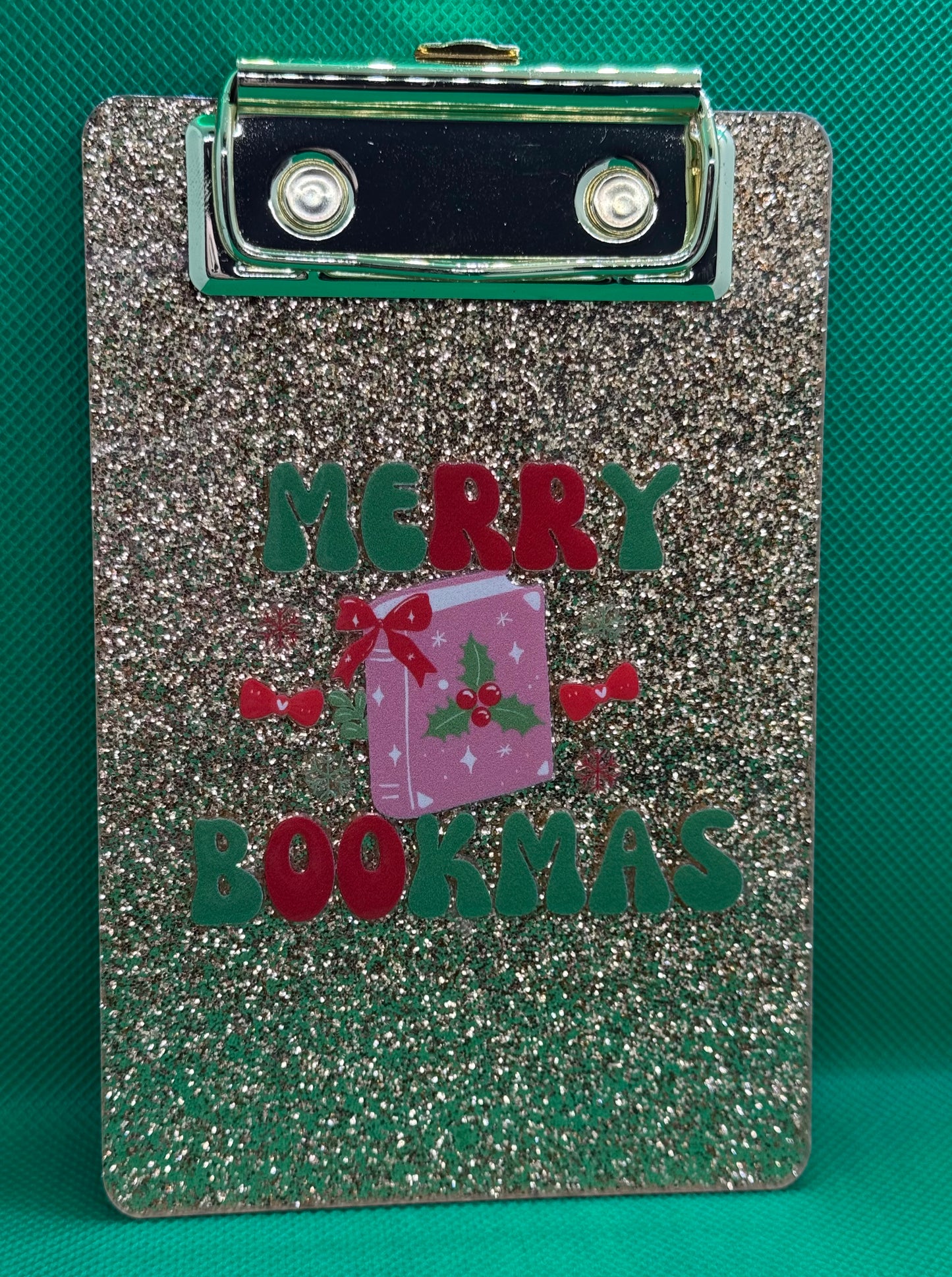 Mini Clipboards - Glitter Gold - Merry Bookmas