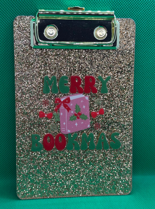 Mini Clipboards - Glitter Gold - Merry Bookmas