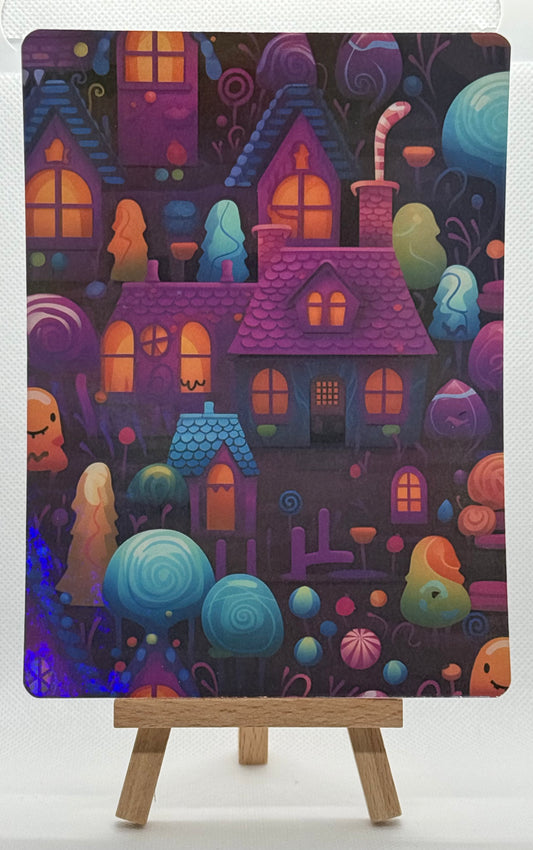 Kindle Inserts - Holographic - Neon Candy Witch Houses - 2024 Paperwhite
