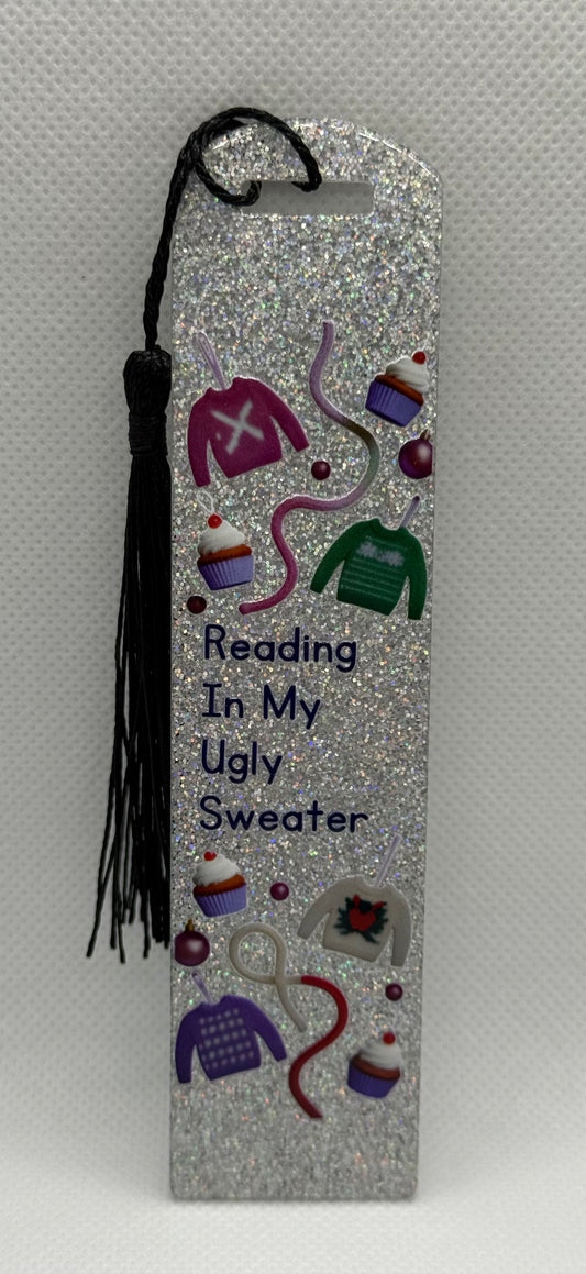 Bookmark - Acrylic - Reading In My Ugly Sweater