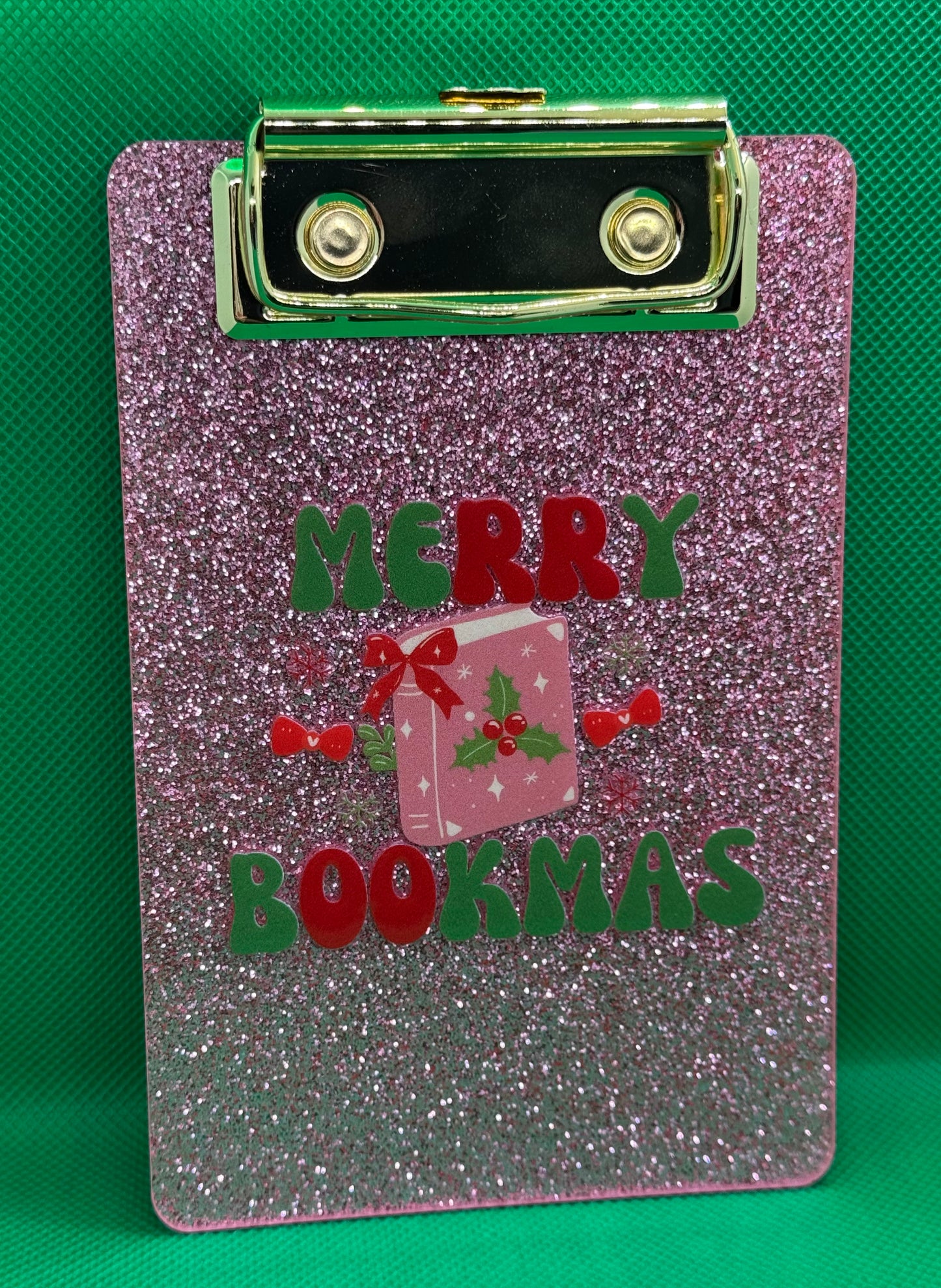 Mini Clipboards - Glitter Light Pink - Merry Bookmas