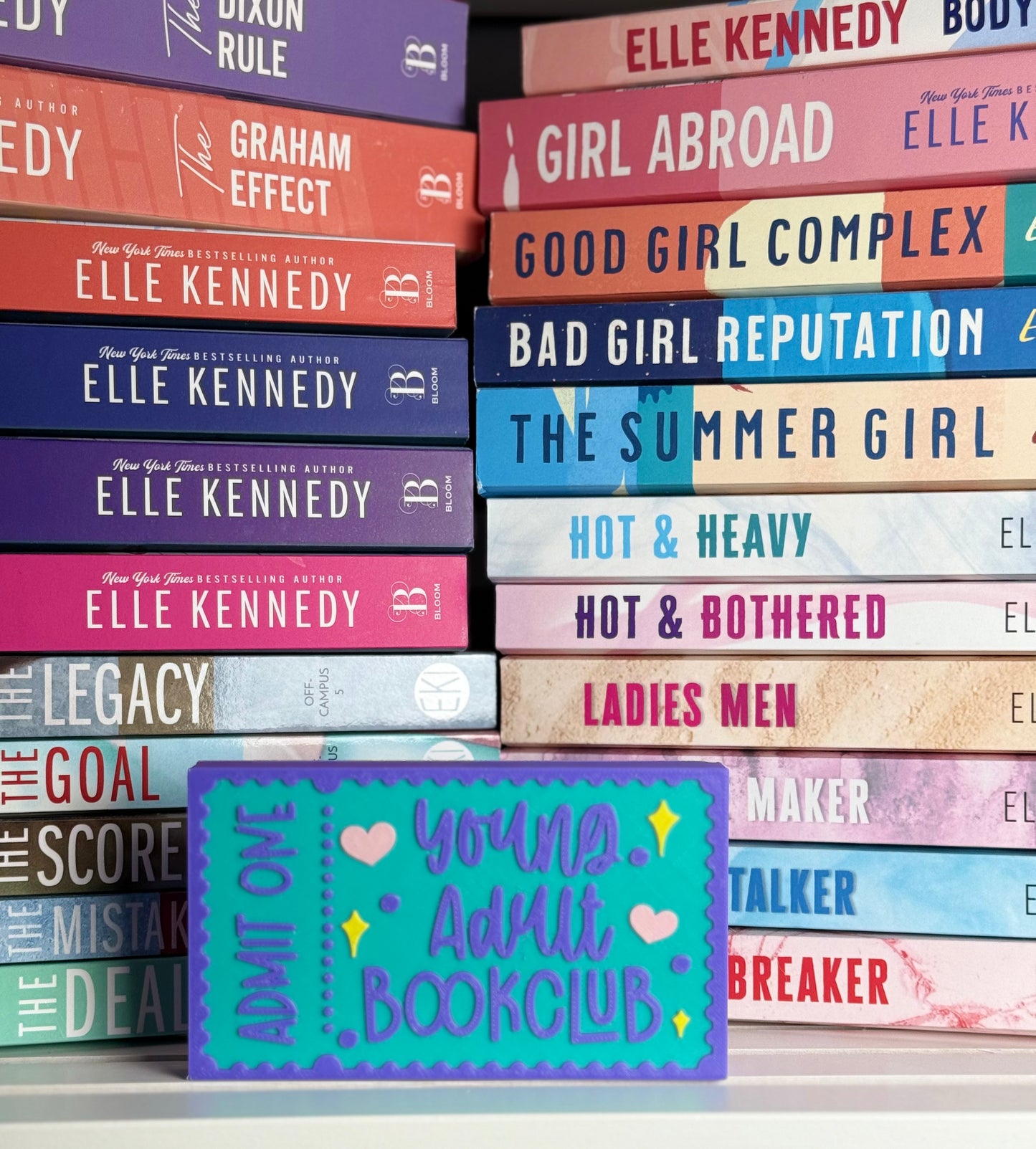 3D - Bookshelf Decor - YA Bookclub Ticket