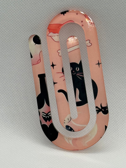 Jumbo Paperclips - Black Cat