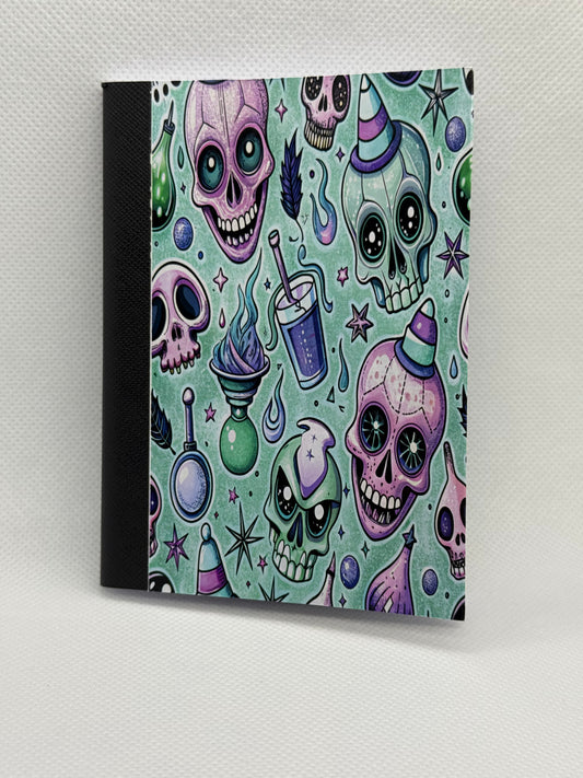 Mini Composition Books - Green Skulls