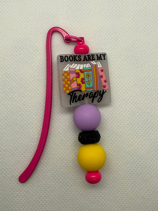 Beaded Bookmarks - Books Are My Therapy