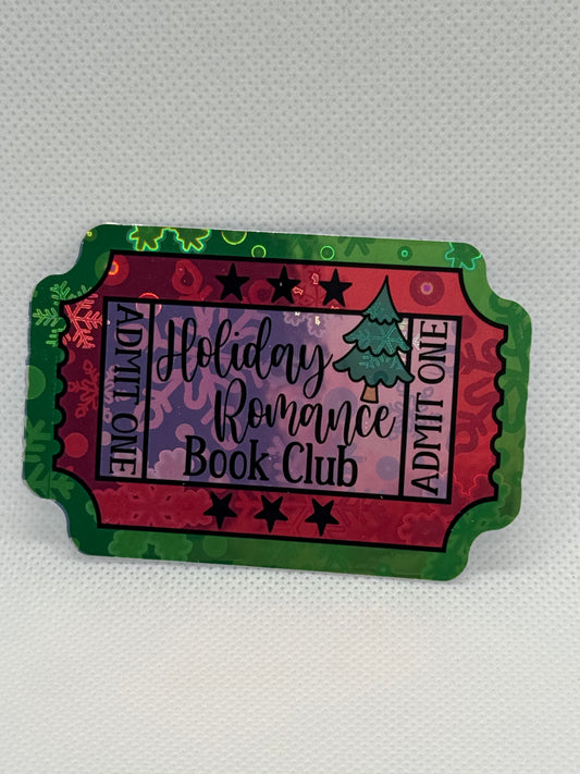 Holographic Stickers - Admit One Holiday Romance Book Club