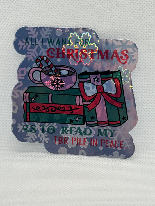Holographic Stickers -All I Want TBR Pile
