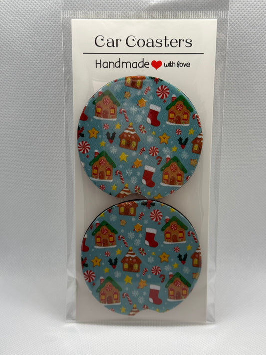 Car Coasters - Gingerbread Houses