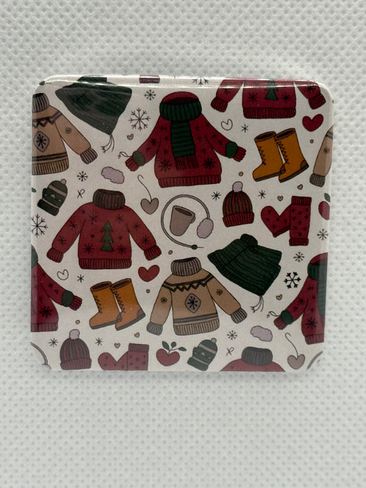 Fridge Magnets - Christmas Sweaters Boots Hats
