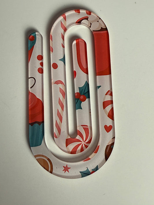 Jumbo Paperclips - Christmas Candy Canes