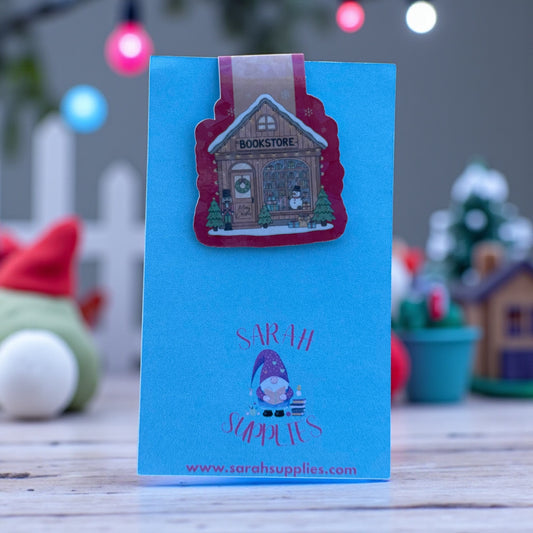 Magnetic Bookmark - Christmas Bookstore