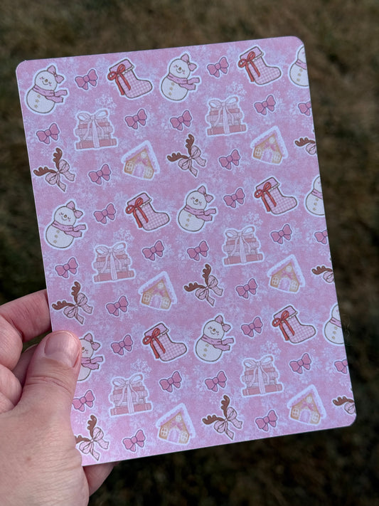 Kindle Inserts - Pink Bookish Christmas- 2024 Paperwhite