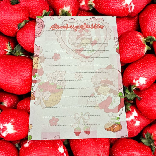 Notepad - Strawberry Scribbles