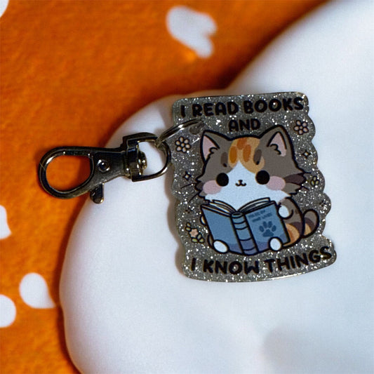 Keychains - I Read Books And I Know Things