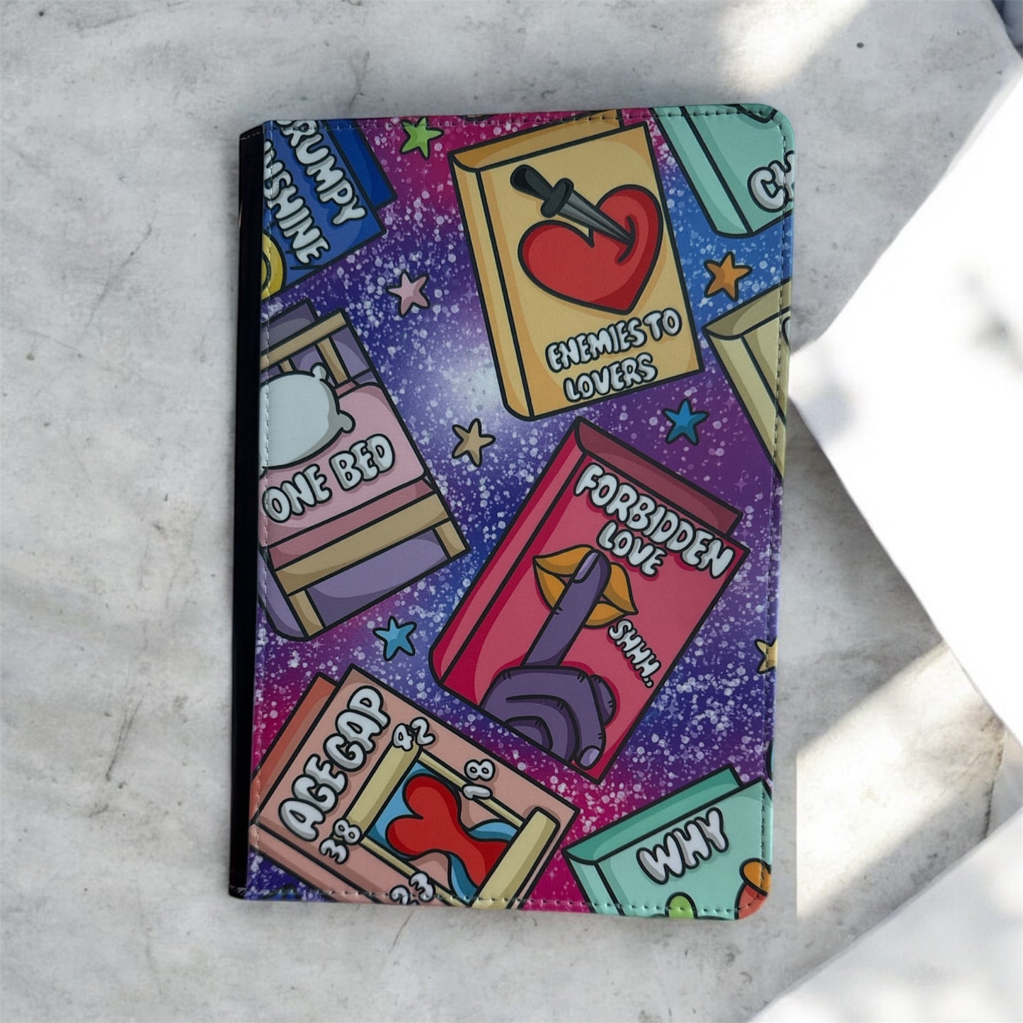 A5 Bookish Tropes Sublimation Journal - Refillable & Bookmarked