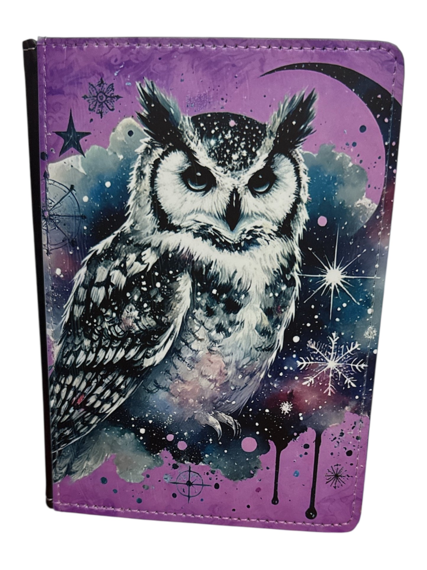 A6 Owl Sublimation Journal - Purple Owl Refillable & Bookmarked Cover