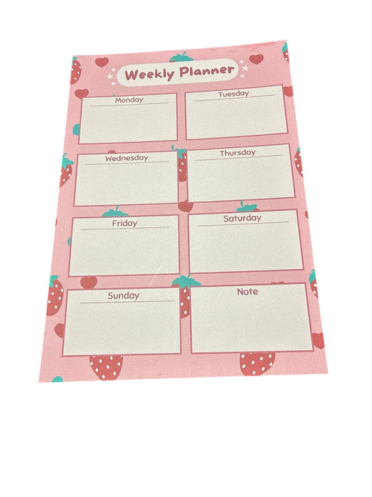 Notepad - Strawberry Weekly Planner