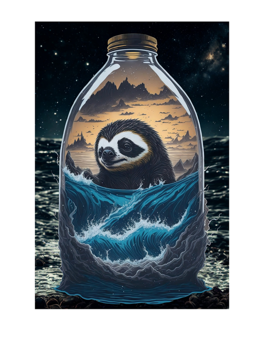 A5 Sloth Sublimation Journal - Refillable - Bookmarked