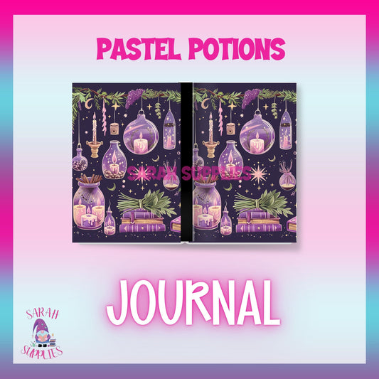 A5 Pastel Potions Sublimation Journal - Refillable - Bookmarked