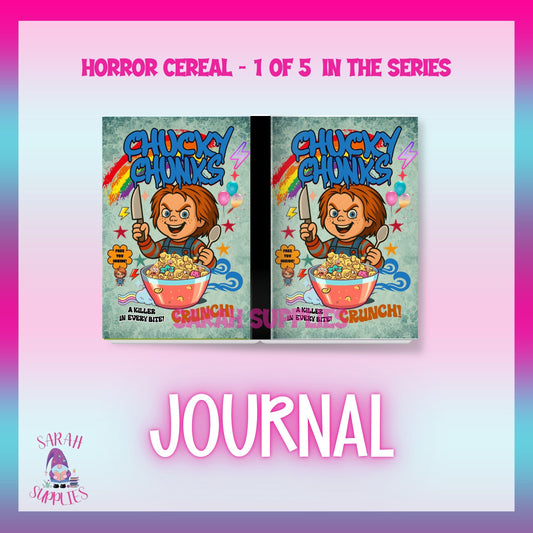 A5 Horror Cereal Sublimation Journal - Refillable - Bookmarked - 1 of 5 in series