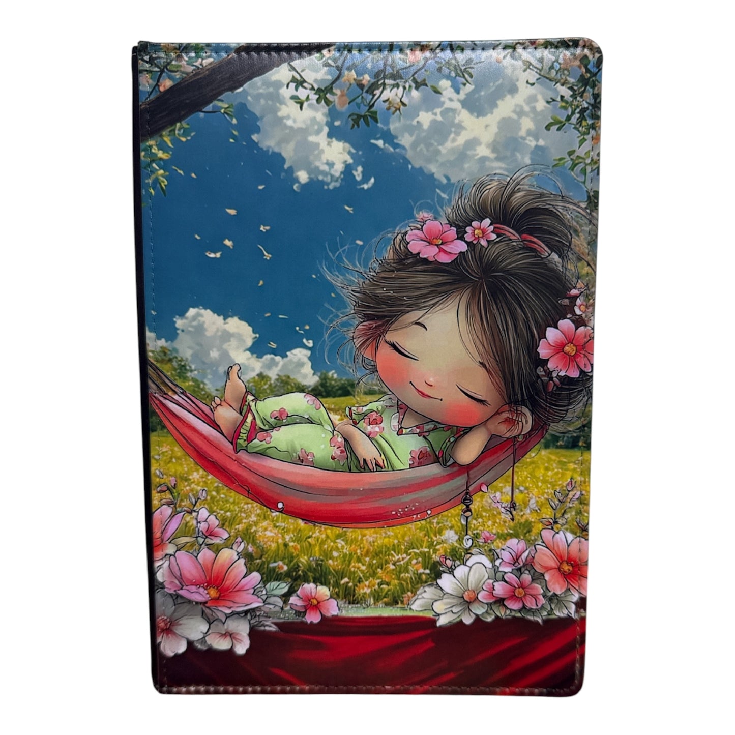 A5 Summer Hammock Girl Sublimation Journal - Refillable - Bookmarked
